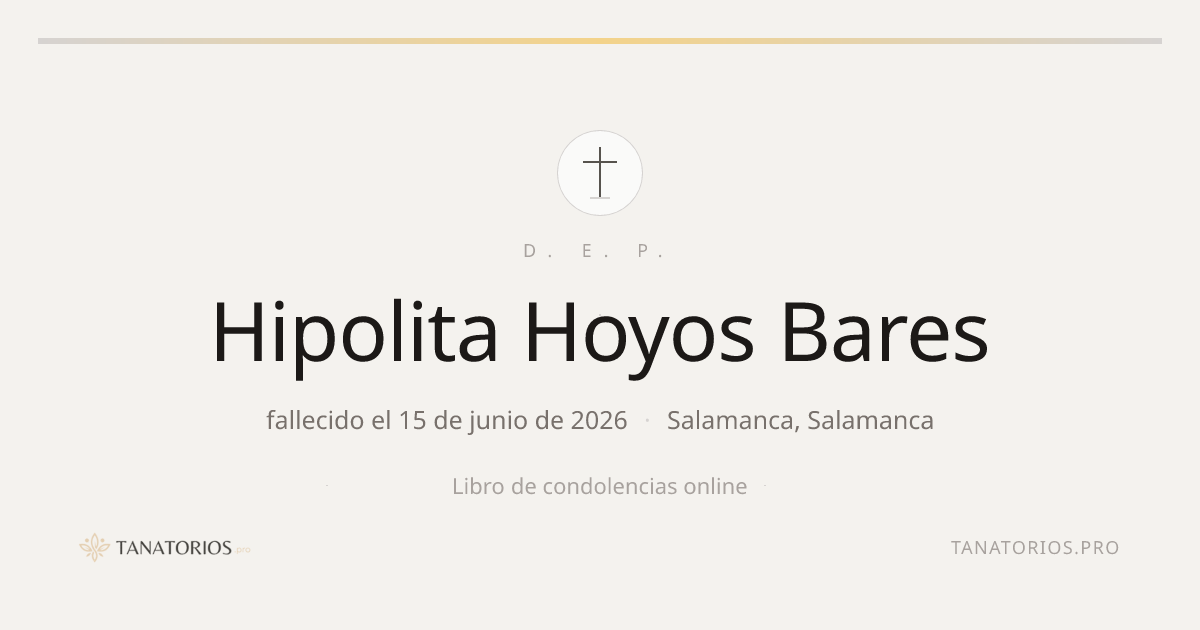 Memorial de Hipolita Hoyos Bares