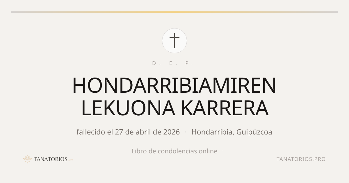 Memorial de HONDARRIBIAMIREN LEKUONA KARRERA