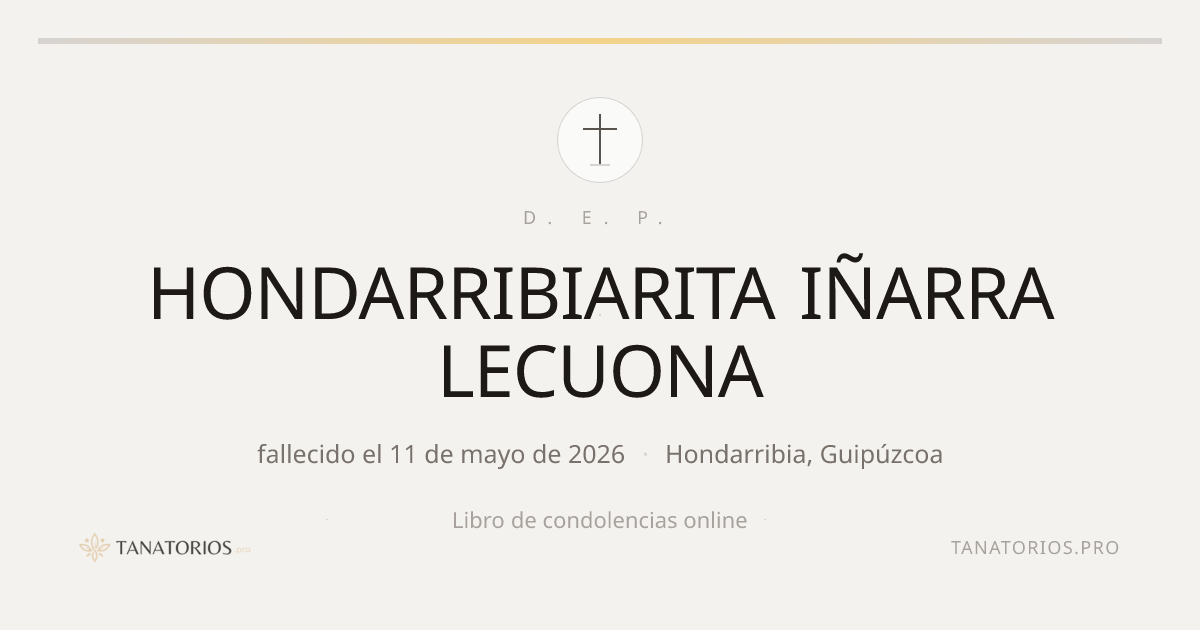Memorial de HONDARRIBIARITA IÑARRA LECUONA