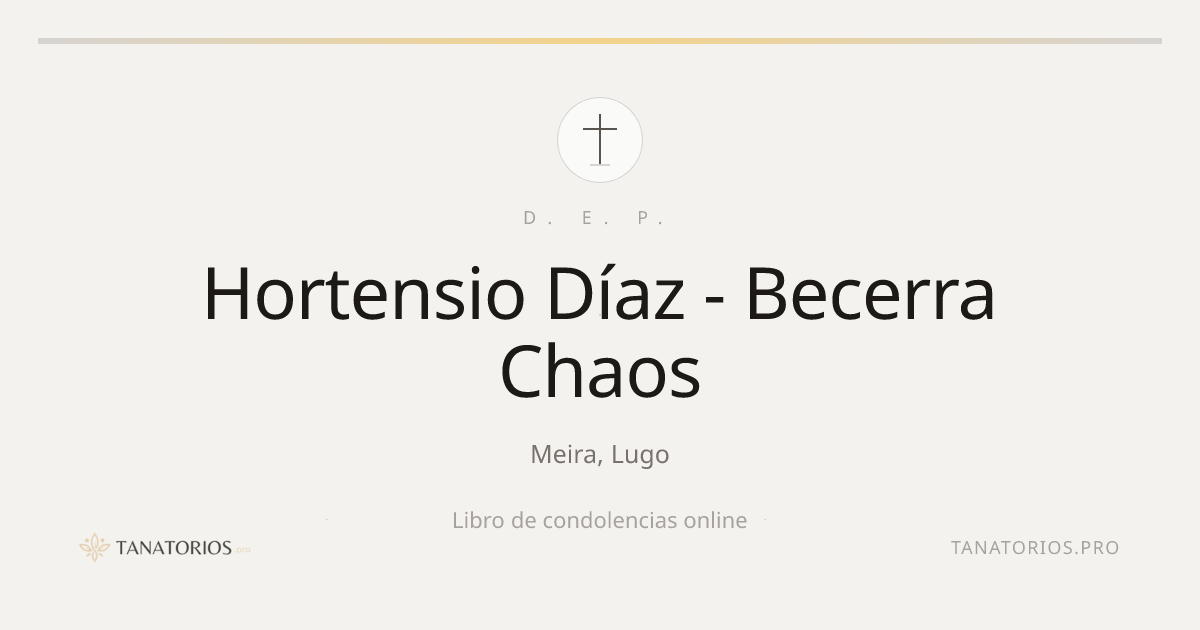 Memorial de Hortensio Díaz - Becerra Chaos