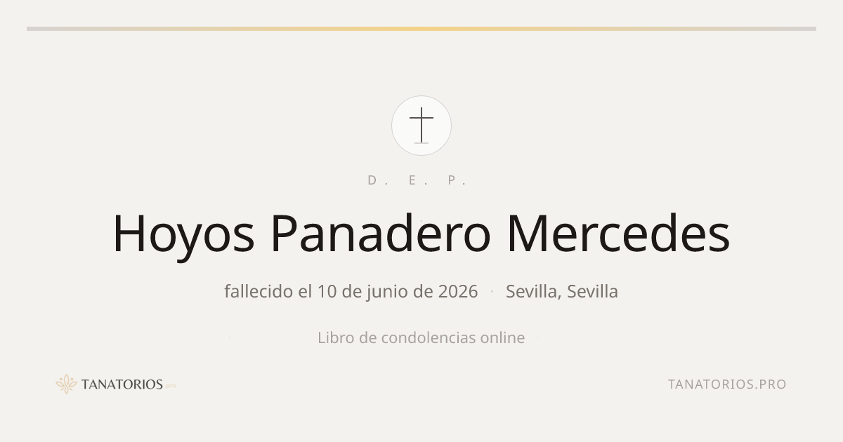 Memorial de Hoyos Panadero Mercedes