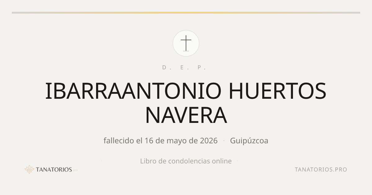 Memorial de IBARRAANTONIO HUERTOS NAVERA