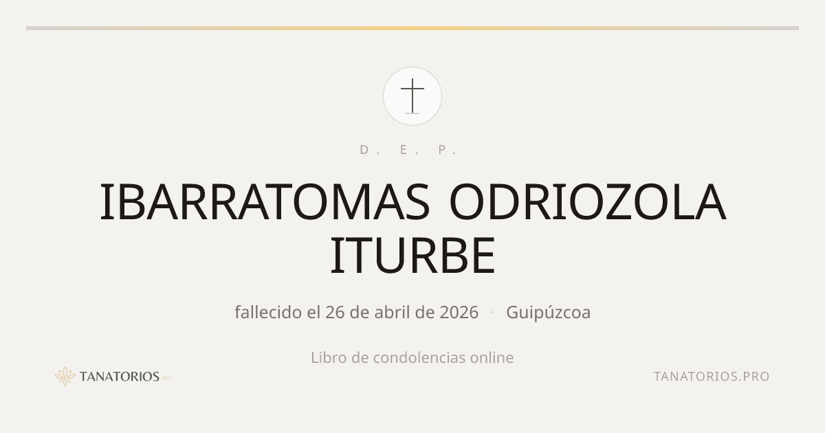 Memorial de IBARRATOMAS ODRIOZOLA ITURBE