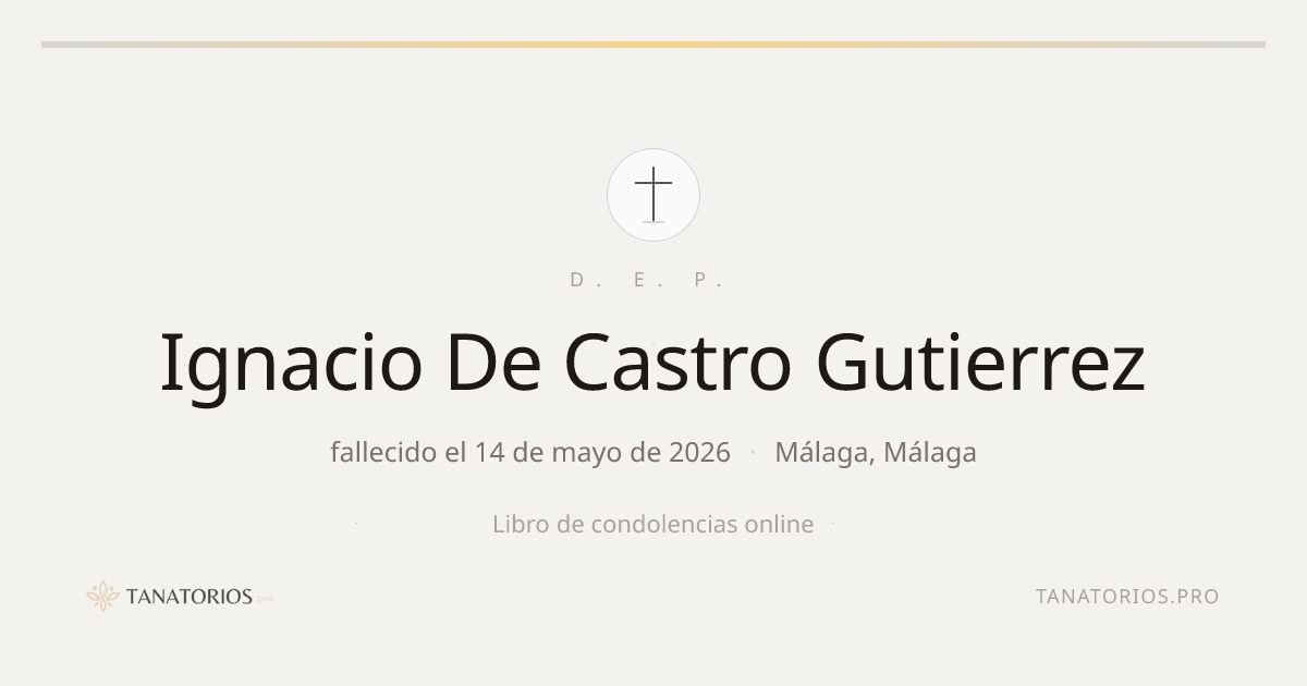 Memorial de Ignacio De Castro Gutierrez