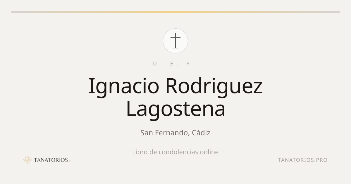 Memorial de Ignacio Rodriguez Lagostena