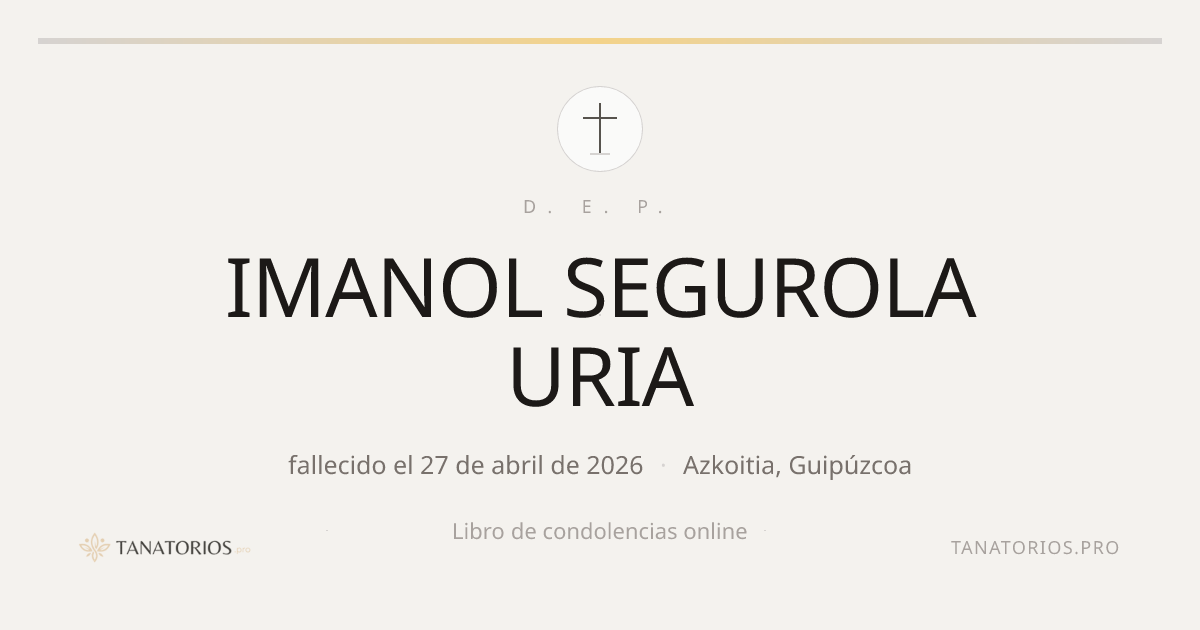 Memorial de IMANOL SEGUROLA URIA