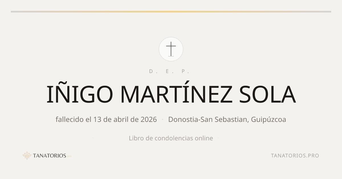 Memorial de IÑIGO MARTÍNEZ SOLA