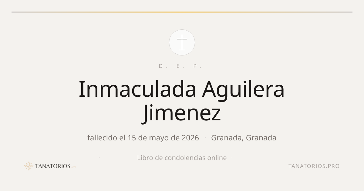 Memorial de Inmaculada Aguilera Jimenez