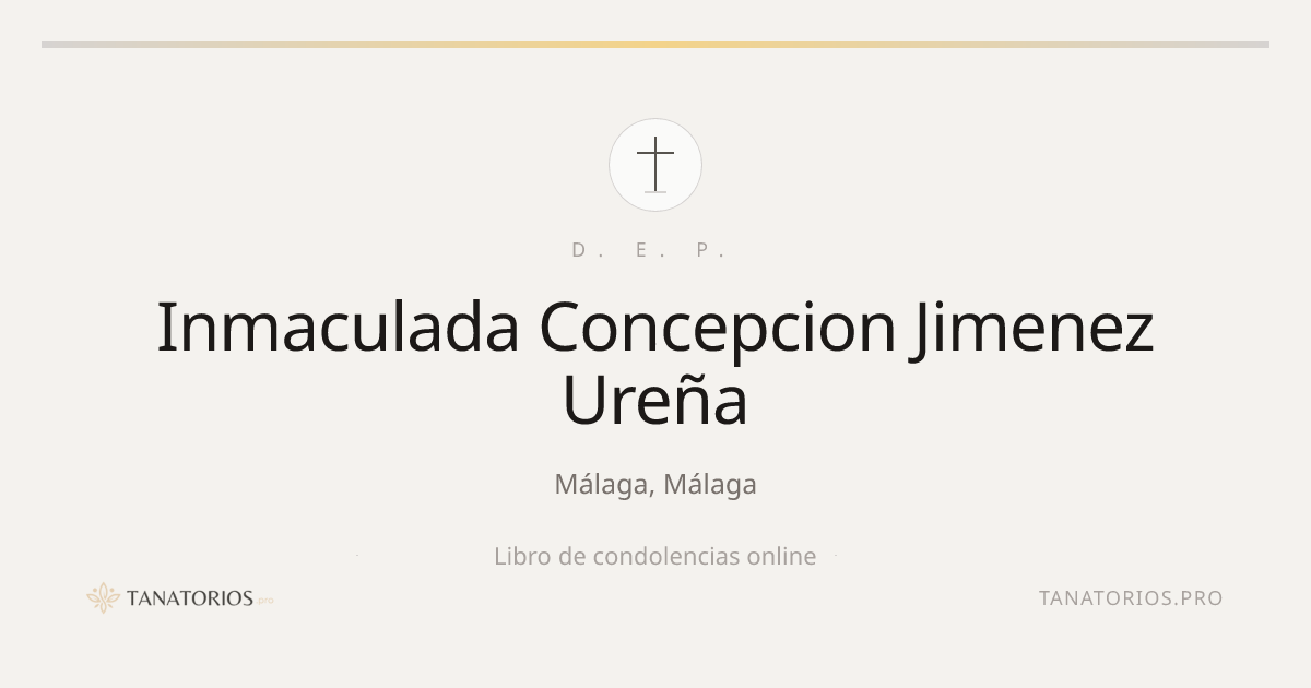 Memorial de Inmaculada Concepcion Jimenez Ureña