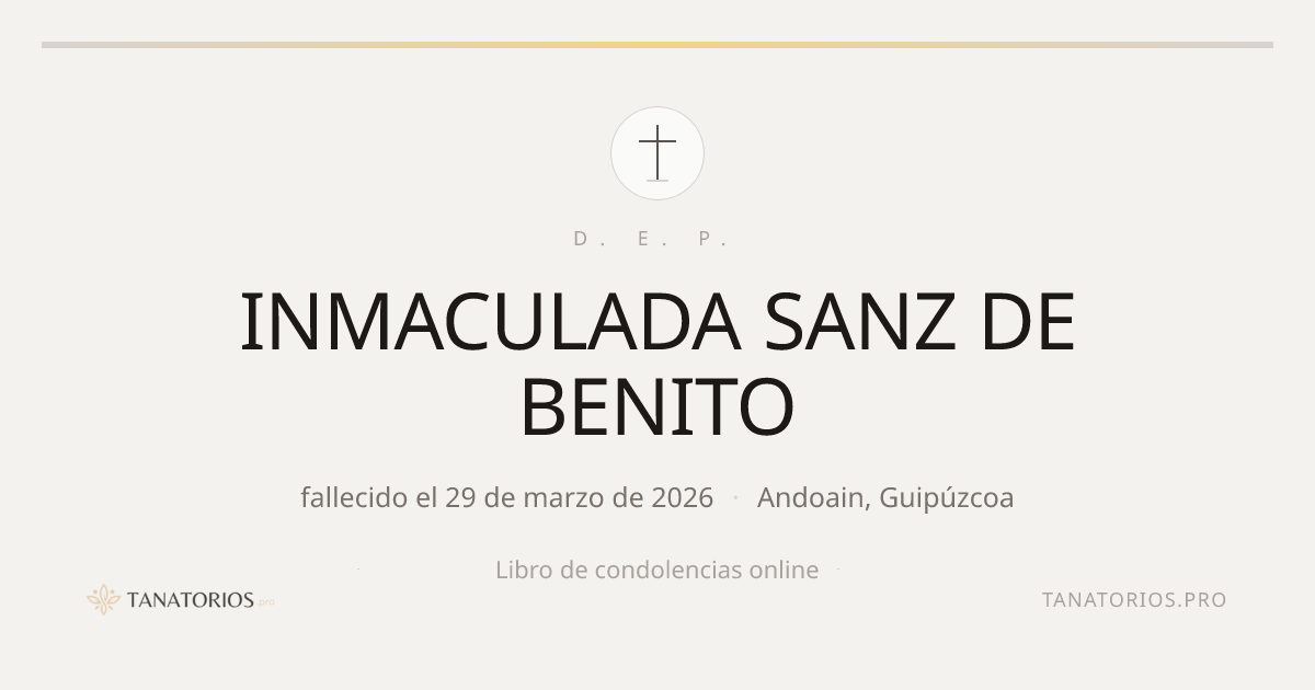 Memorial de INMACULADA SANZ DE BENITO