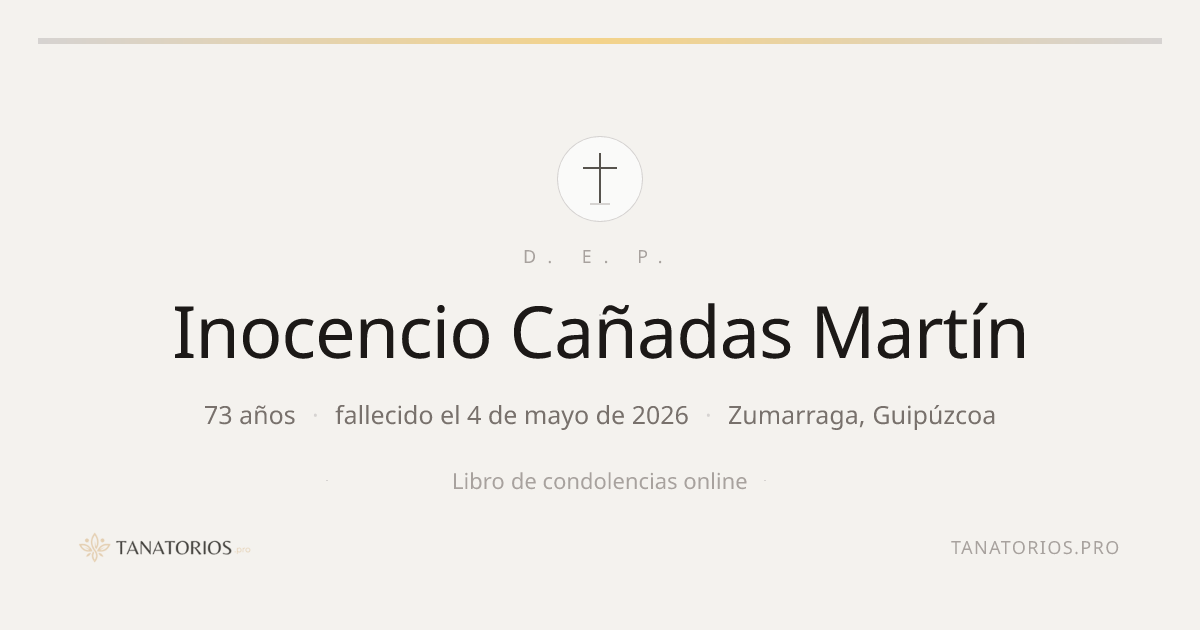 Memorial de Inocencio Cañadas Martín