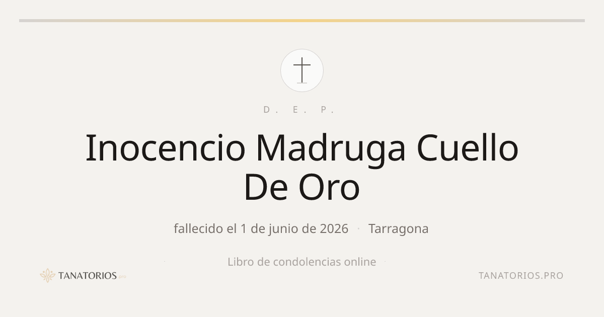 Memorial de Inocencio Madruga Cuello De Oro
