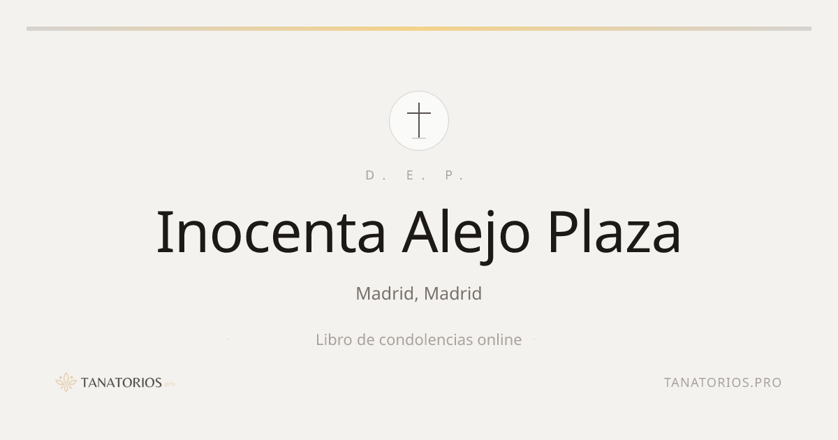 Memorial de Inocenta Alejo Plaza
