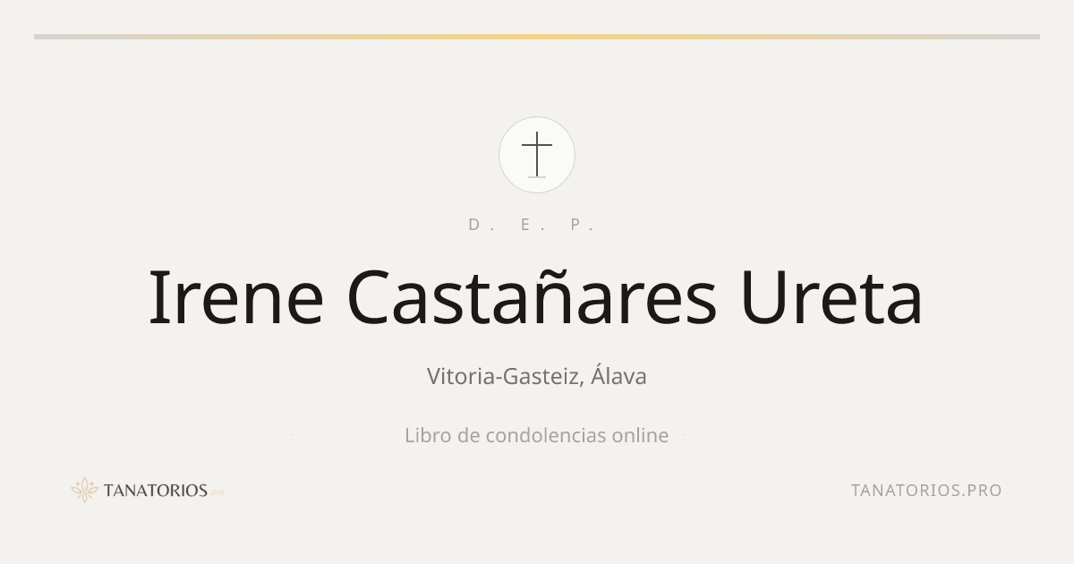 Memorial de Irene Castañares Ureta