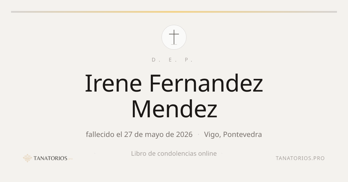 Memorial de Irene Fernandez Mendez