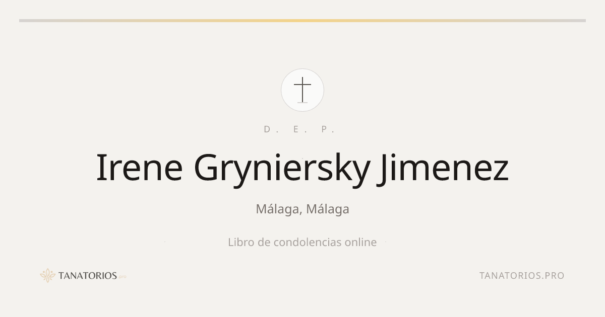 Memorial de Irene Gryniersky Jimenez