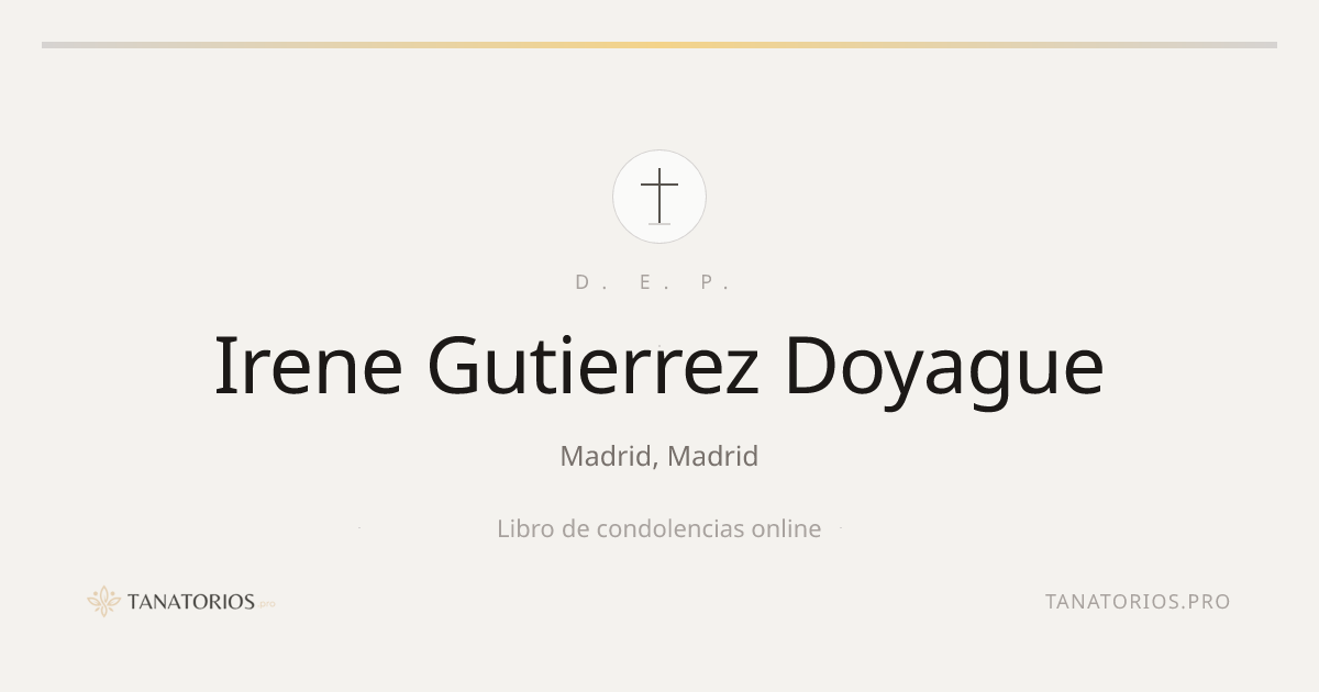 Memorial de Irene Gutierrez Doyague