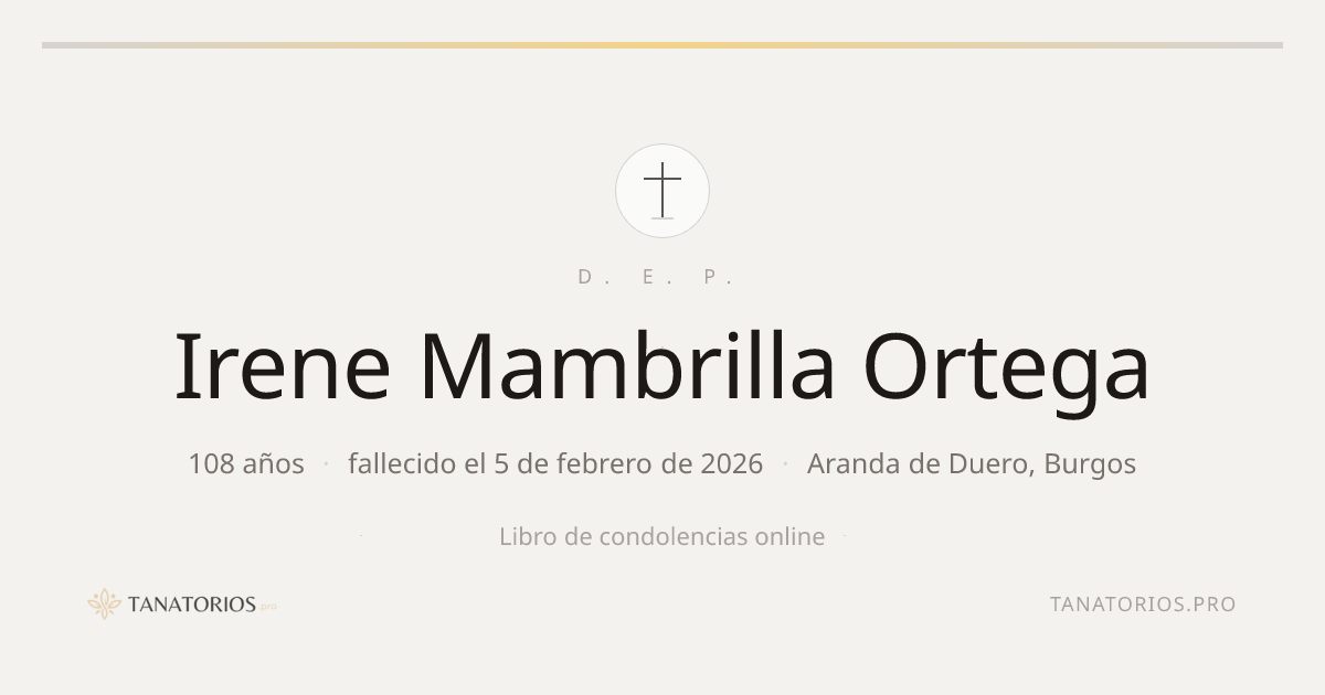 Memorial de Irene Mambrilla Ortega