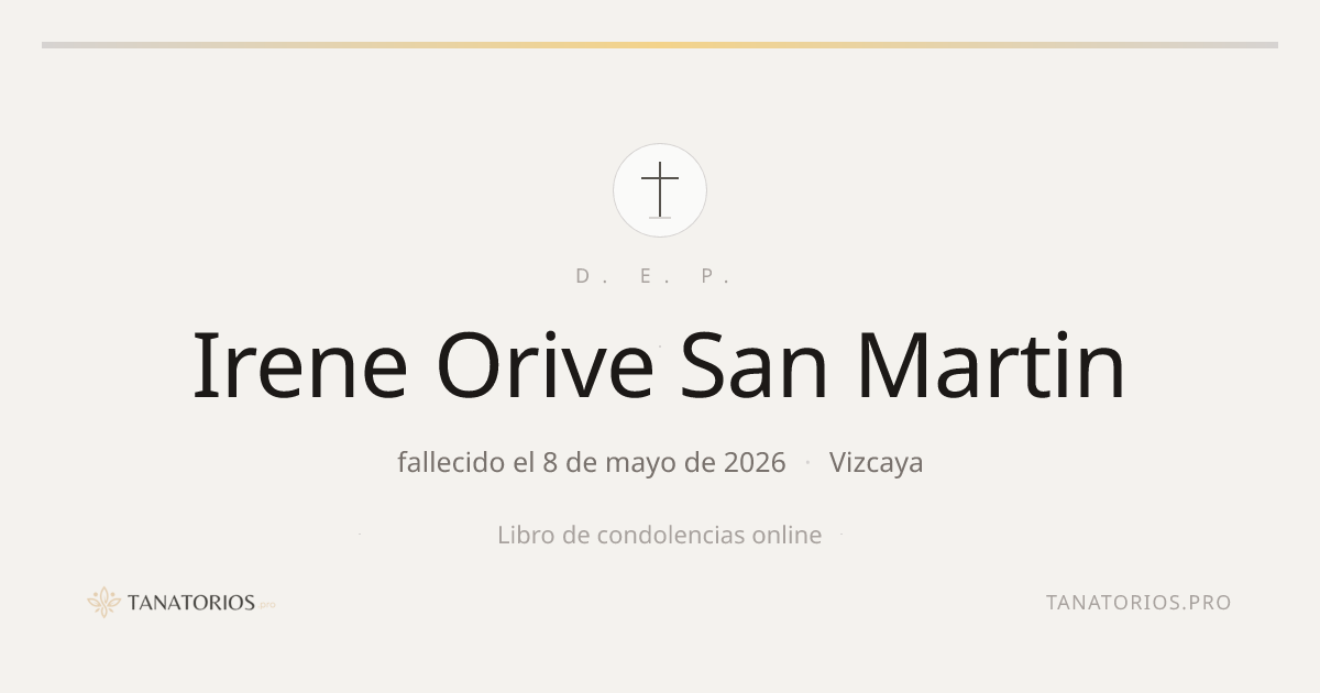 Memorial de Irene Orive San Martin