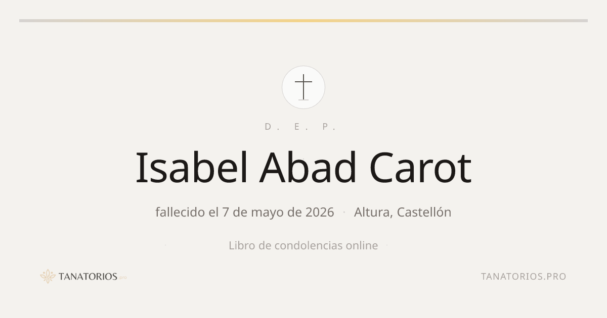 Memorial de Isabel Abad Carot