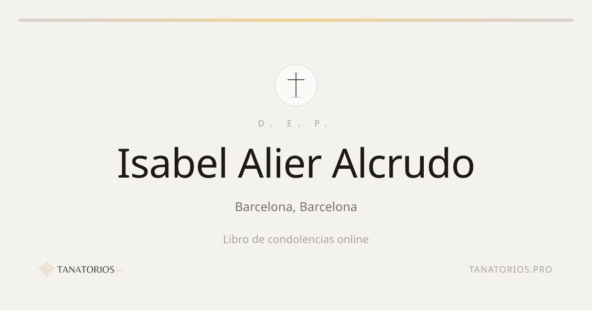 Memorial de Isabel Alier Alcrudo
