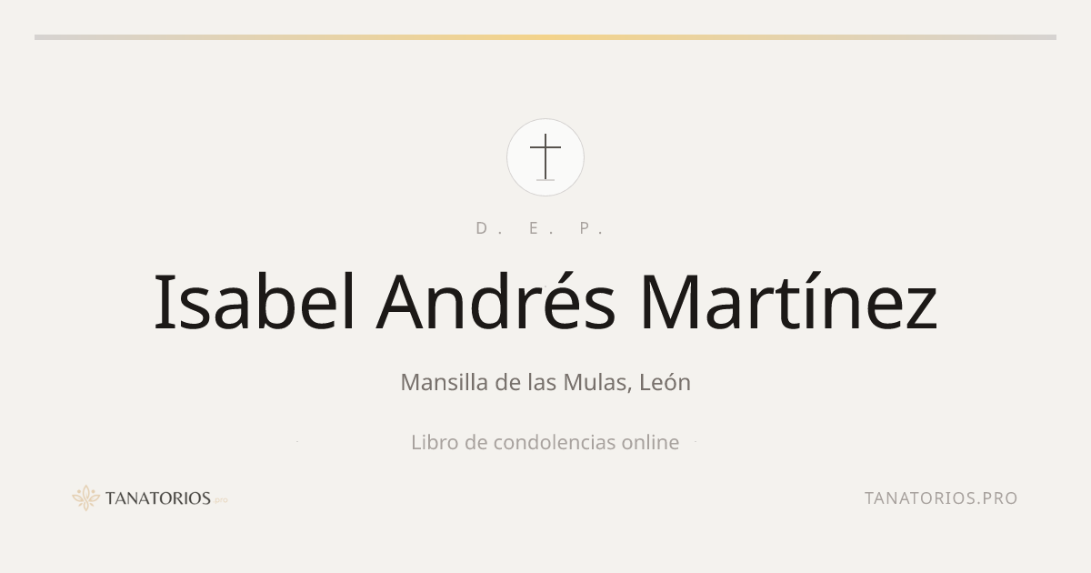 Memorial de Isabel Andrés Martínez