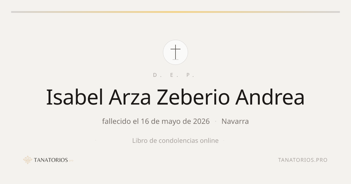 Memorial de Isabel Arza Zeberio Andrea