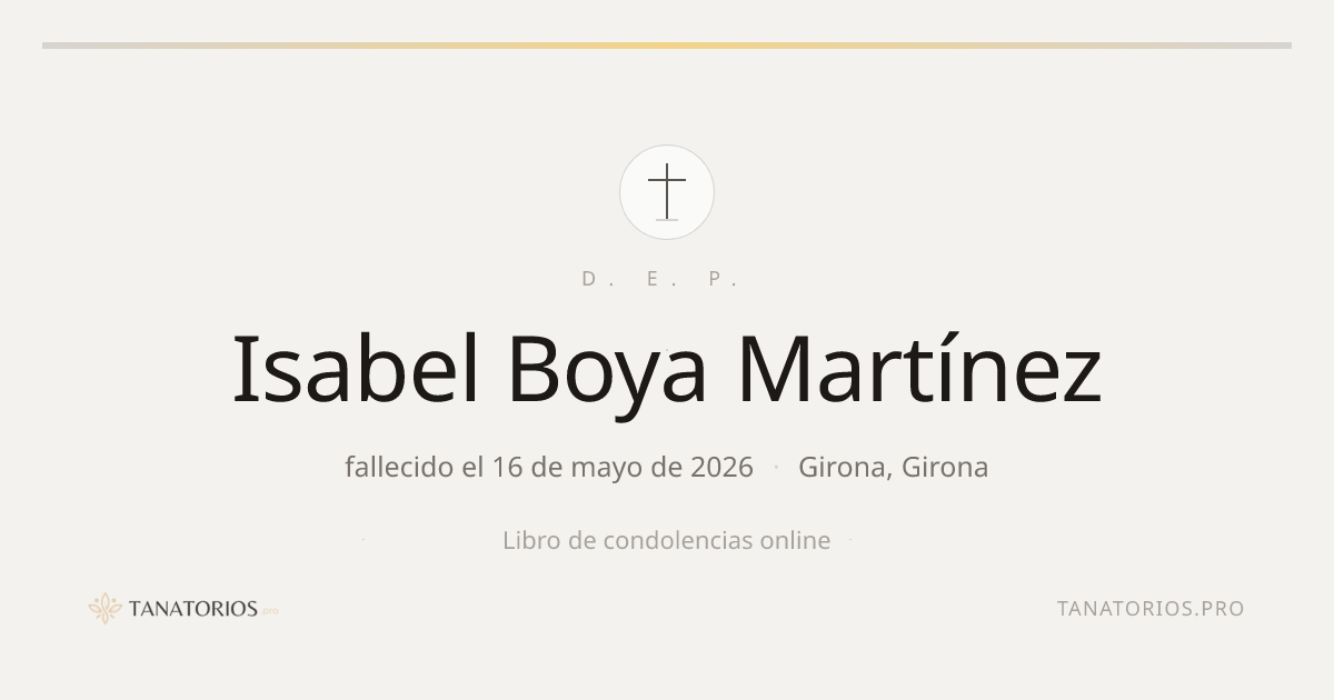 Memorial de Isabel Boya Martínez