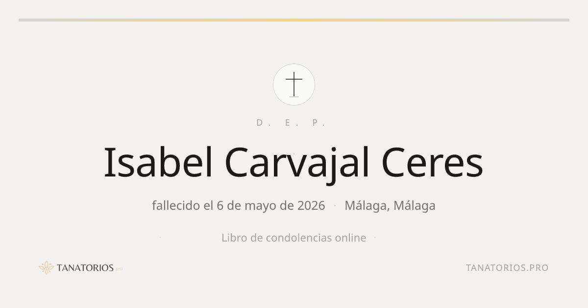 Memorial de Isabel Carvajal Ceres