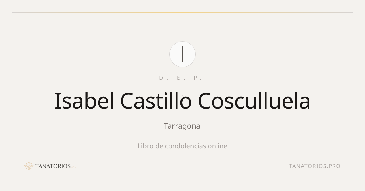 Memorial de Isabel Castillo Cosculluela