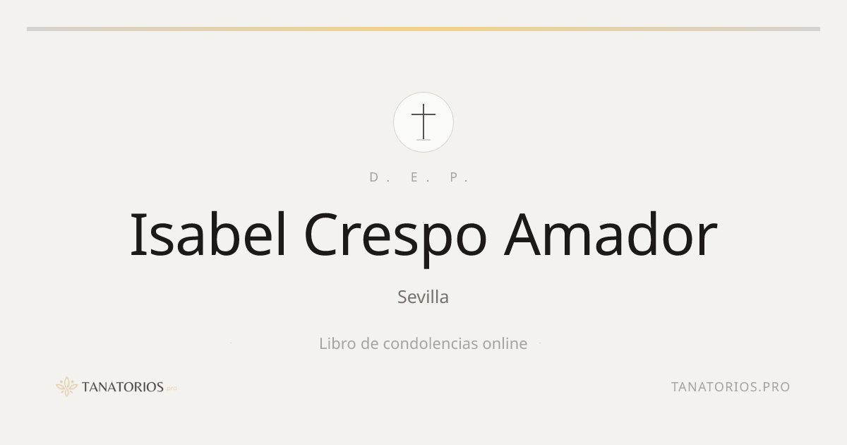 Memorial de Isabel Crespo Amador