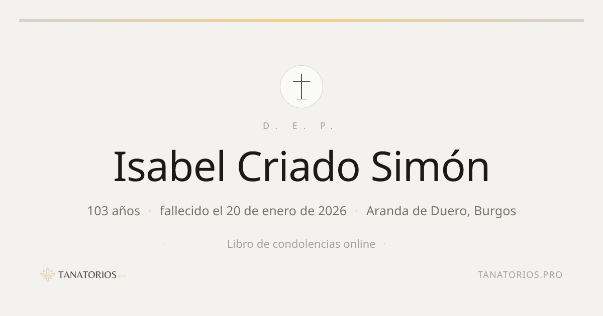 Memorial de Isabel Criado Simón