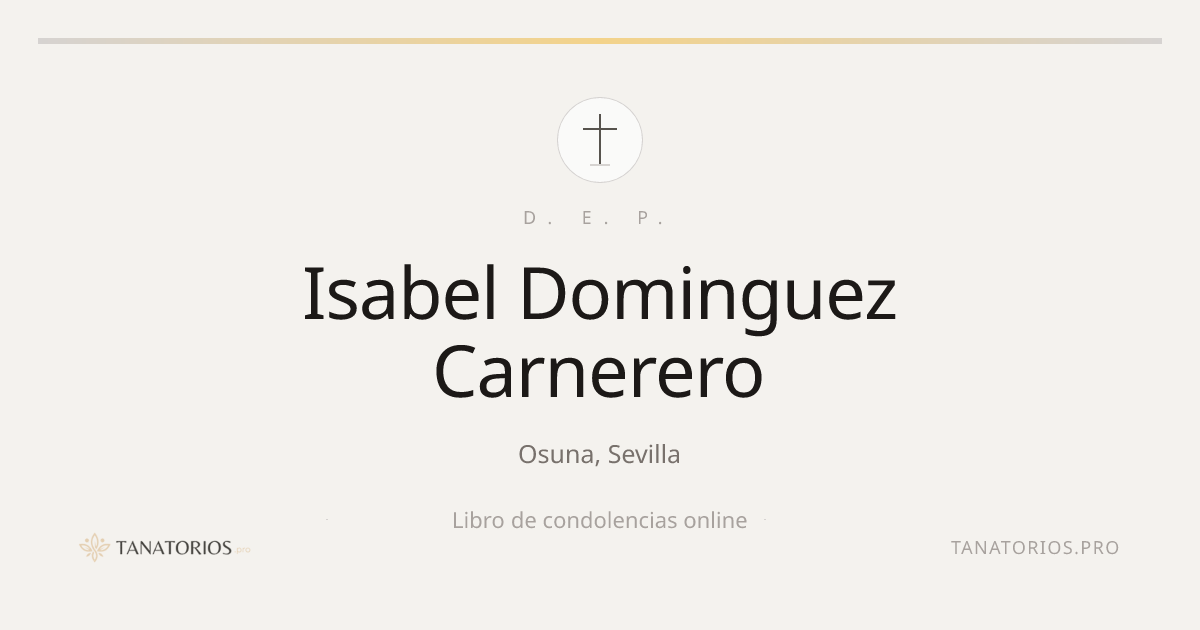 Memorial de Isabel Dominguez Carnerero