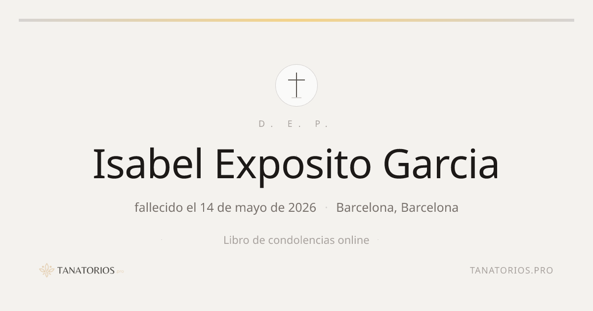 Memorial de Isabel Exposito Garcia