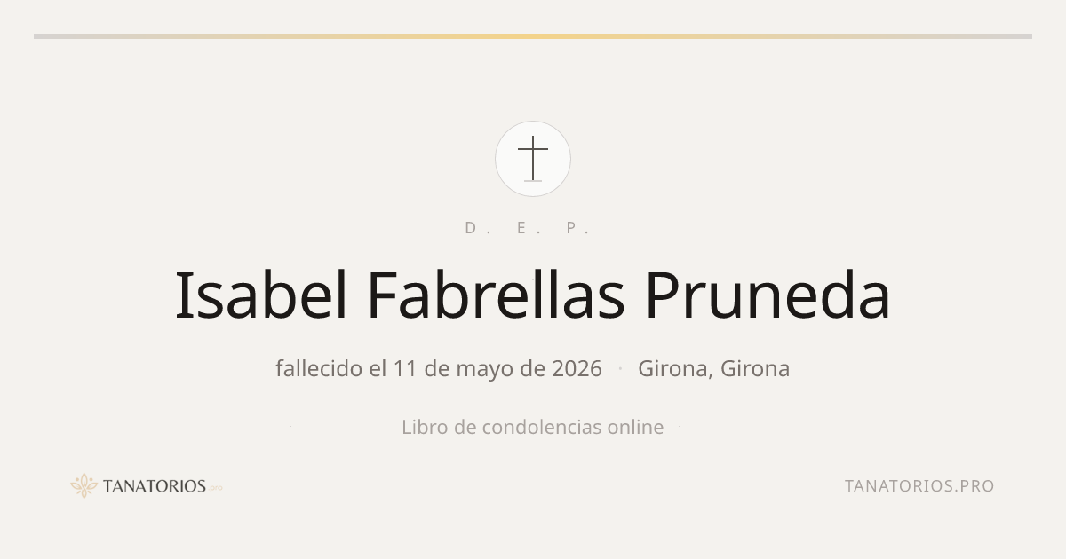 Memorial de Isabel Fabrellas Pruneda