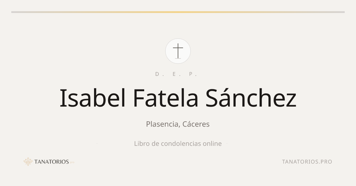 Memorial de Isabel Fatela Sánchez