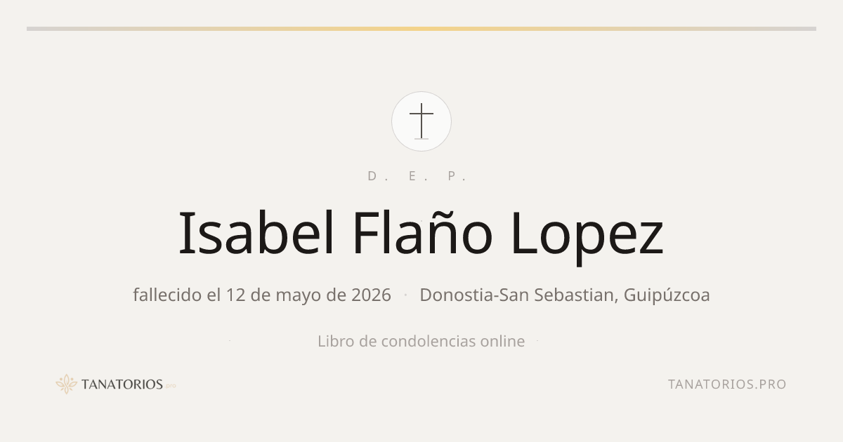 Memorial de Isabel Flaño Lopez