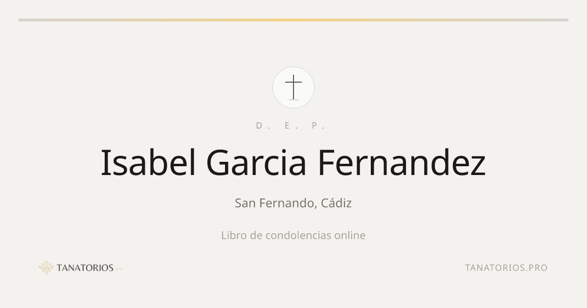 Memorial de Isabel Garcia Fernandez
