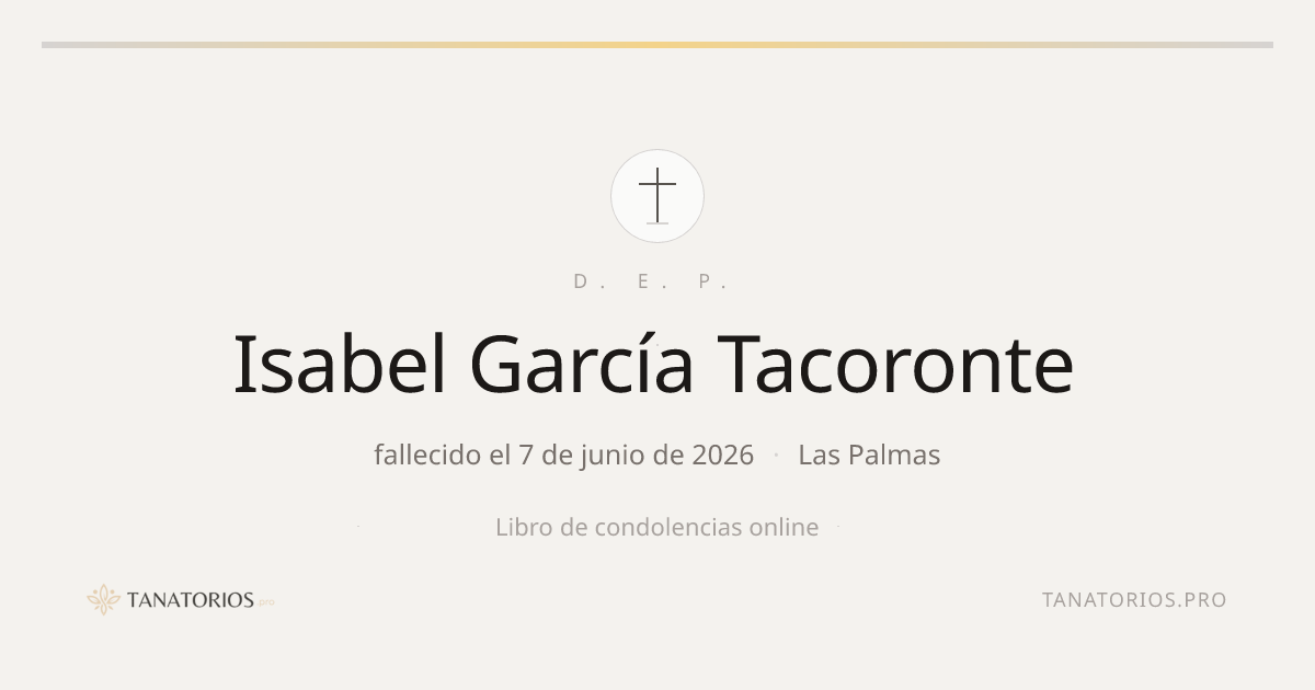 Memorial de Isabel García Tacoronte