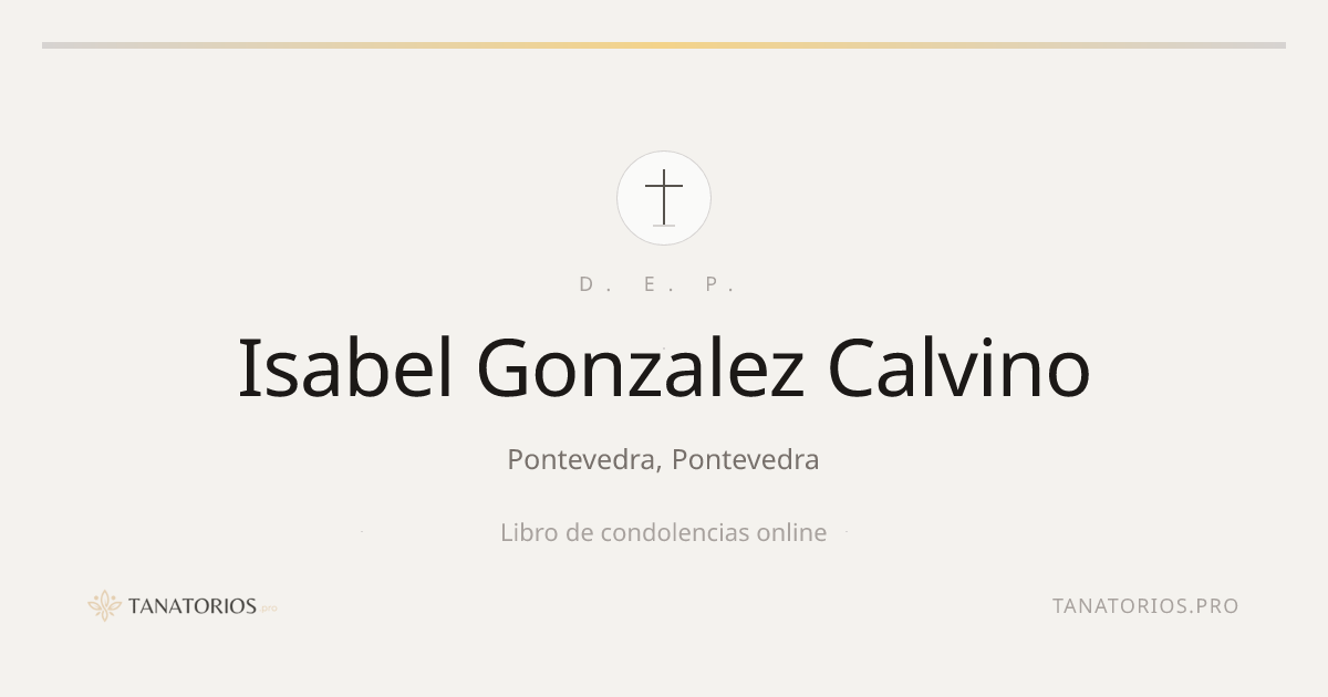 Memorial de Isabel Gonzalez Calvino