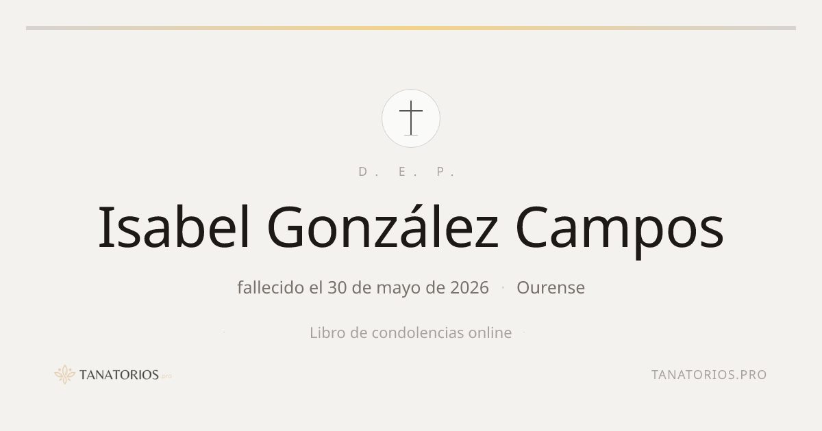 Memorial de Isabel González Campos