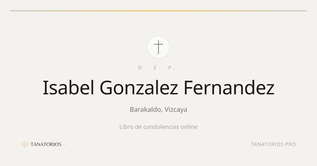 Memorial de Isabel Gonzalez Fernandez