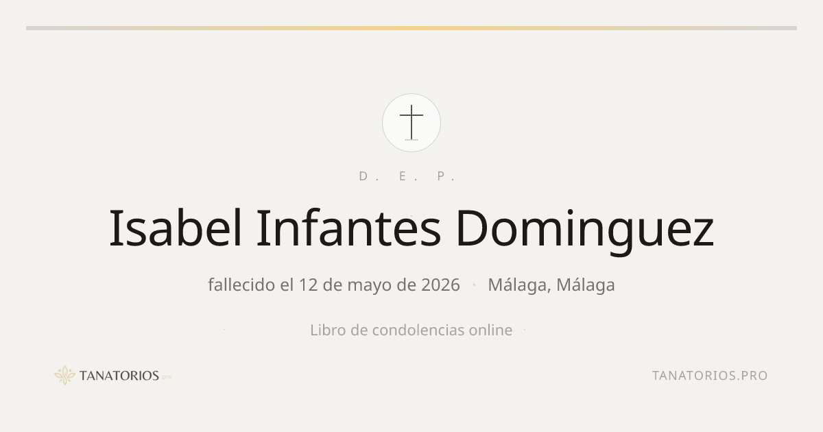 Memorial de Isabel Infantes Dominguez