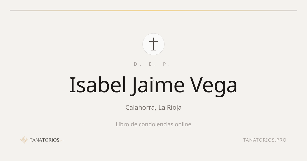 Memorial de Isabel Jaime Vega