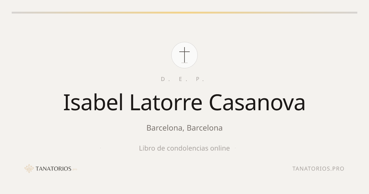 Memorial de Isabel Latorre Casanova