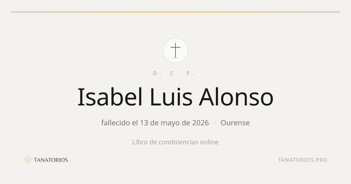 Memorial de Isabel Luis Alonso