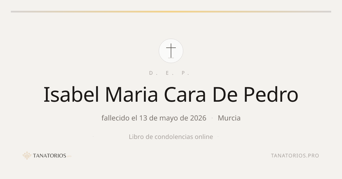 Memorial de Isabel Maria Cara De Pedro