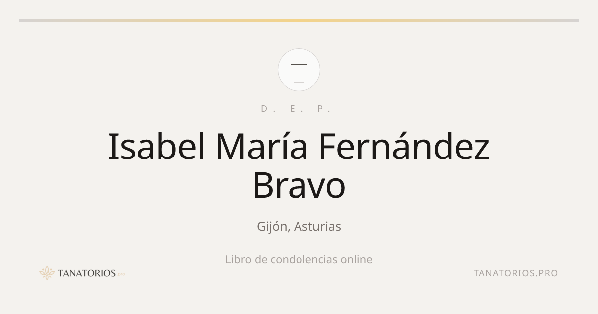 Memorial de Isabel María Fernández Bravo