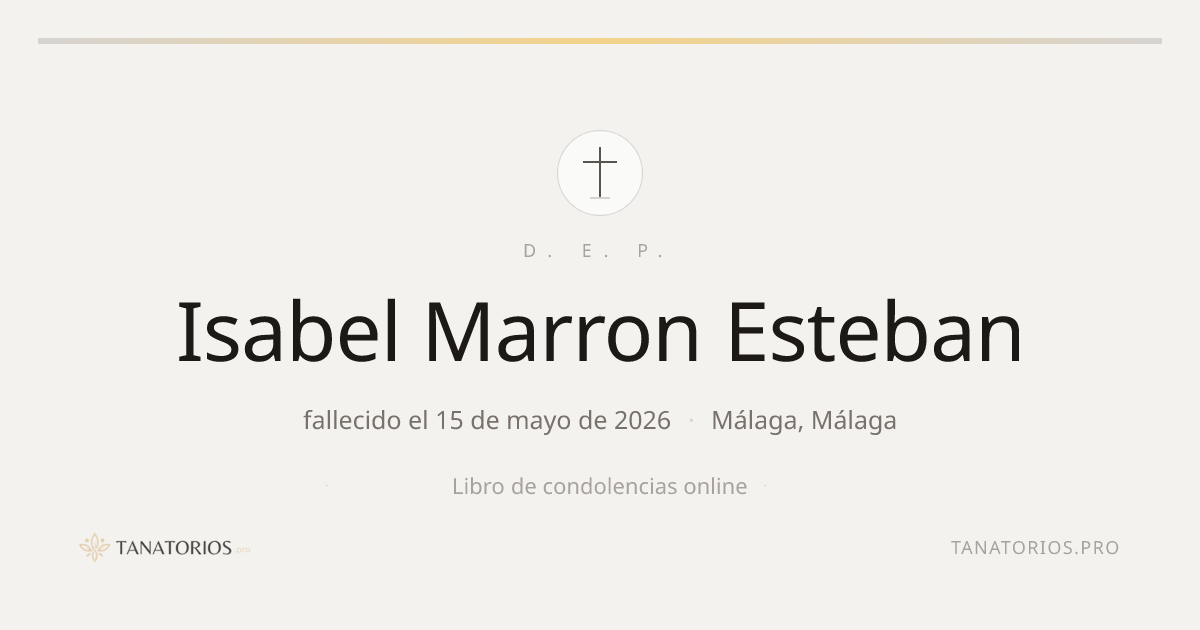 Memorial de Isabel Marron Esteban
