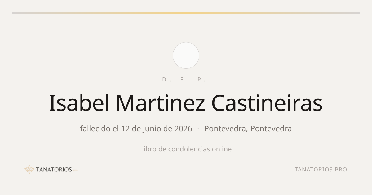 Memorial de Isabel Martinez Castineiras